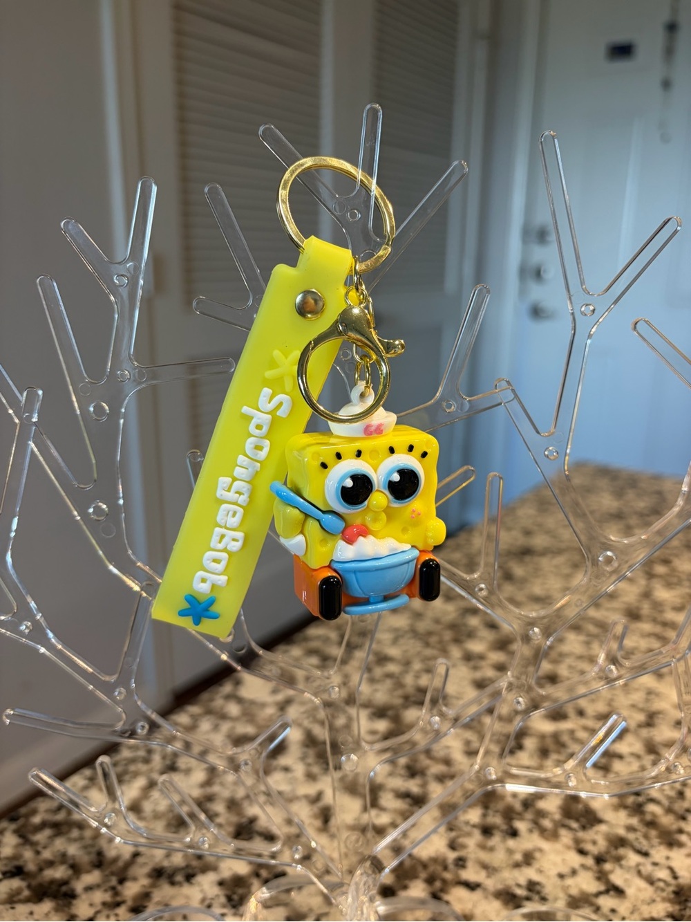 SpongeBob Yellow Keychain Plush Figure with Tag